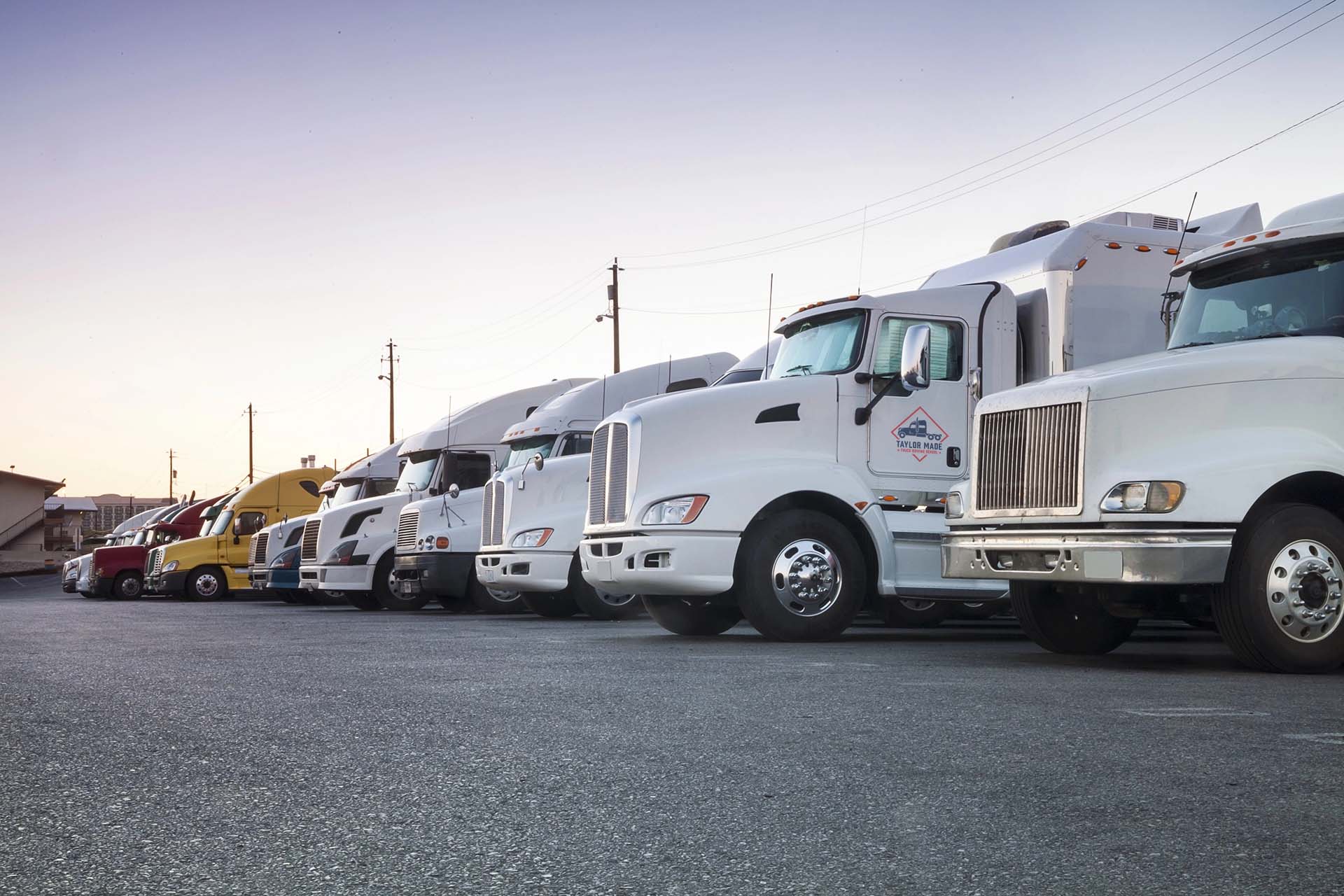 Fleet of conventional trucks — investing in driver training protects your fleet